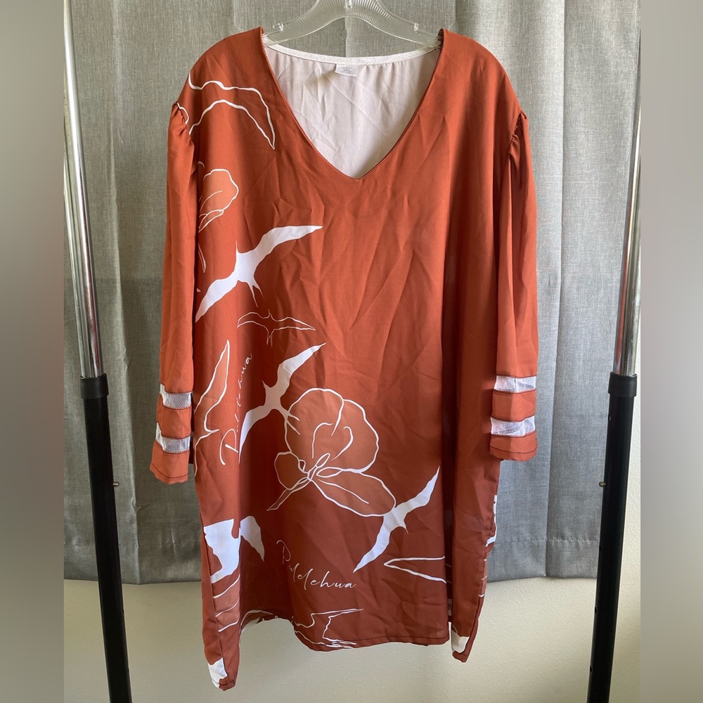 Pulelehua Maui Iwa Rust Dress